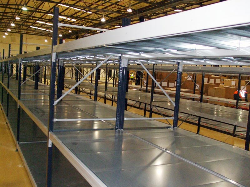 Shelving rows ready for loading