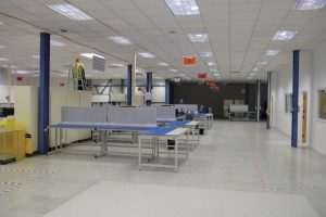 Workspace for electronics being installed