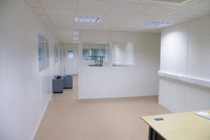 New mezzanine office space in warehouse