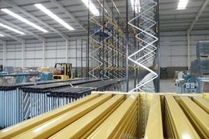 New pallet racking being installed