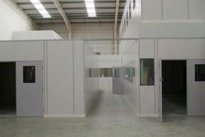 Single and double storey office inside warehouse