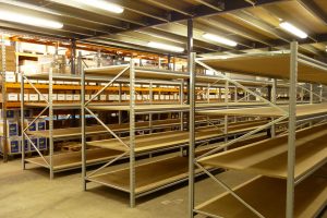 new shelving install ready for goods