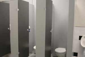 Staff toilet cubicles