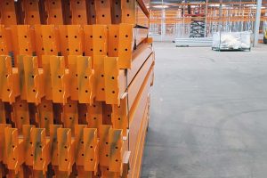 Pallet racking beams prior to install