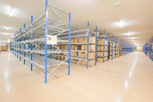 Longspan shelving for BDC retail box storage