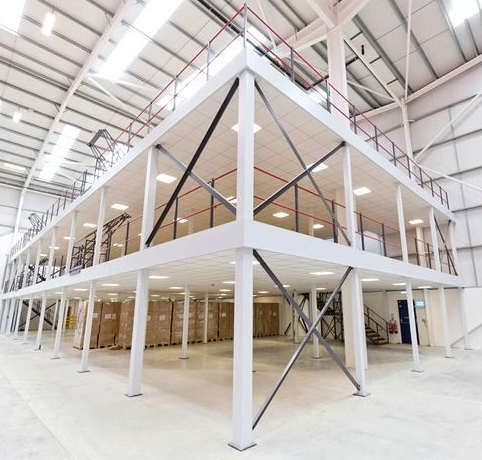 Multi-level fire rated mezzanine