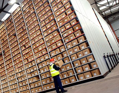 Large mobile shelving