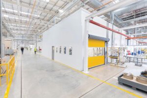 Plant room from steel partitions