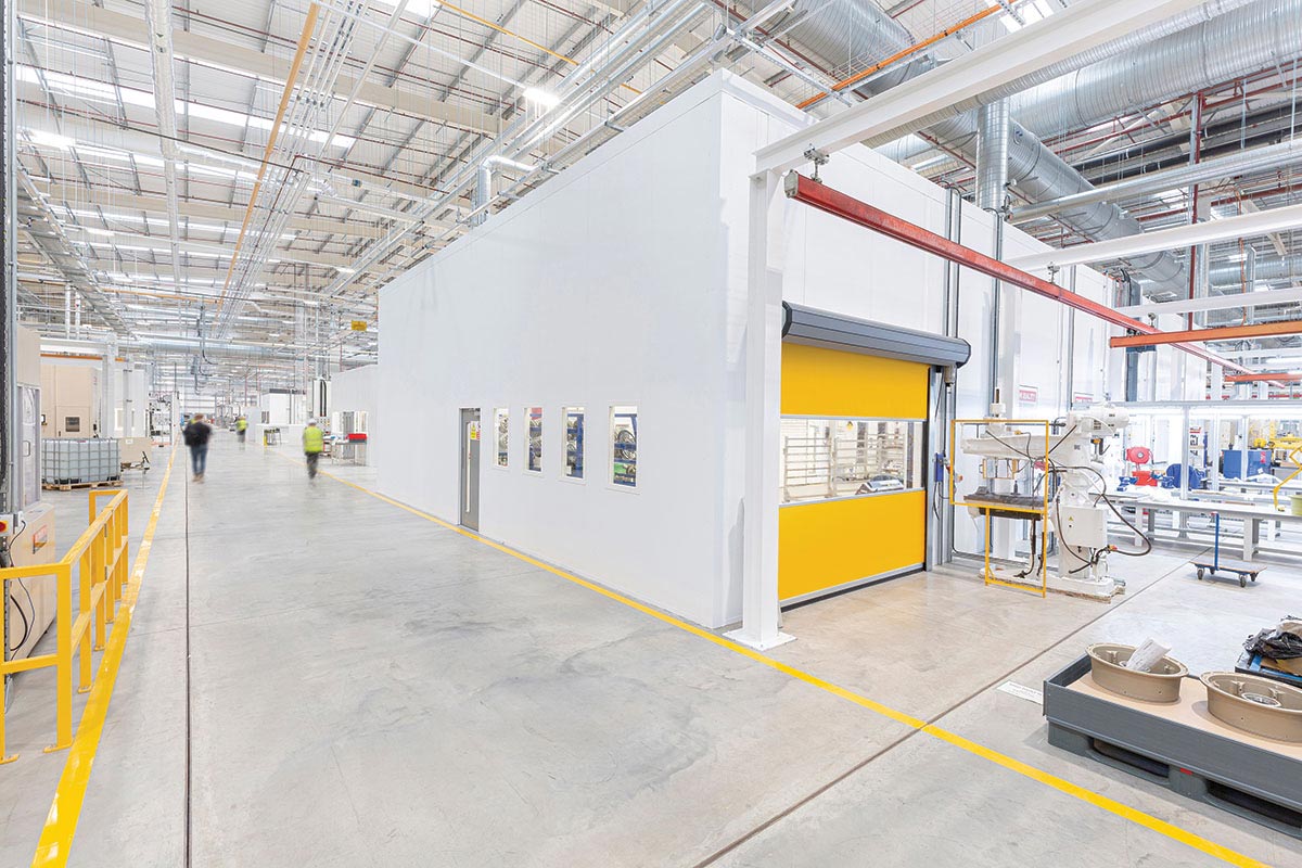 Plant room from steel partitions