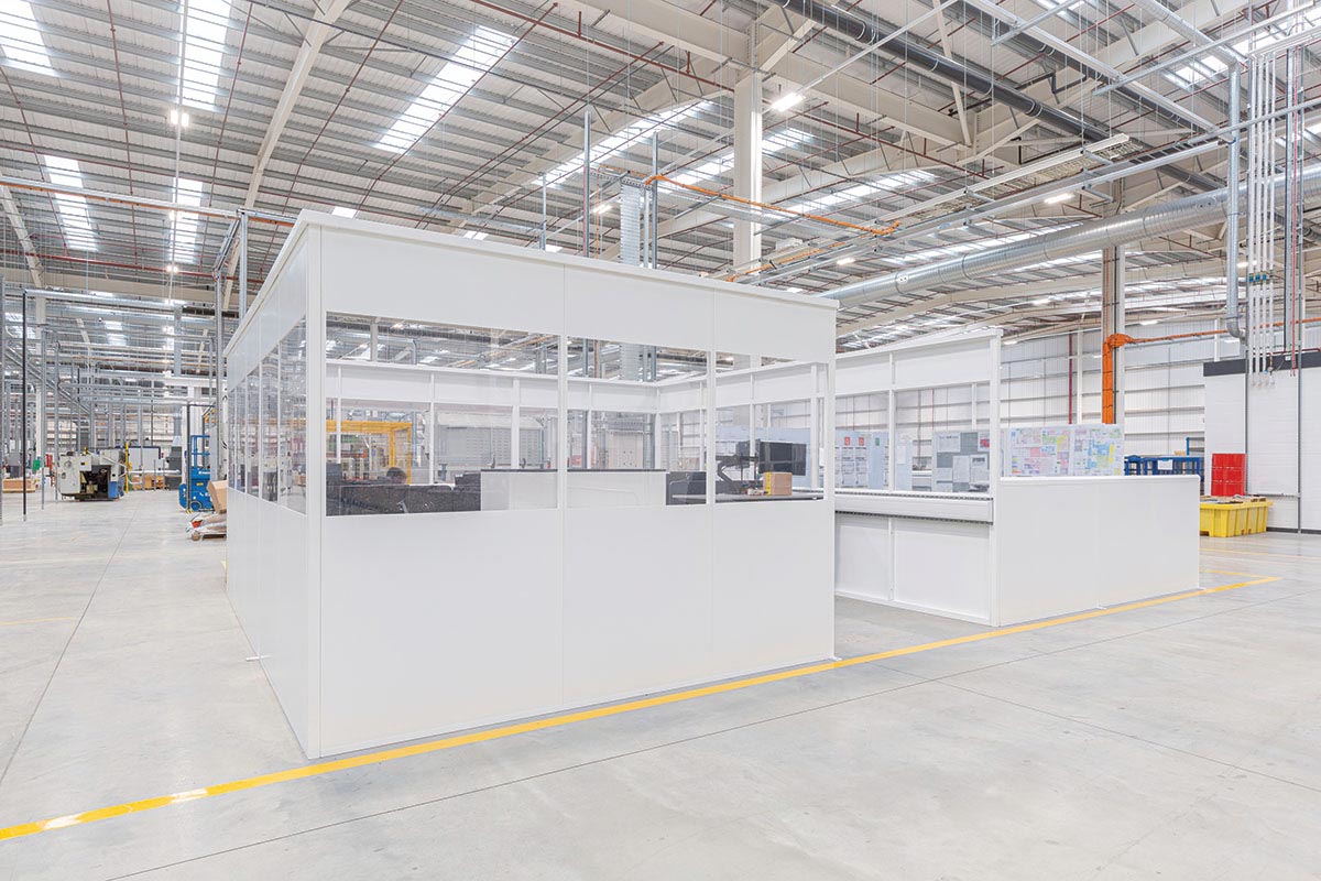 office from steel and glass