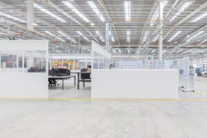steel partitions with glazing