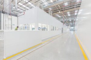 steel partitioned workshop
