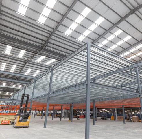 Mezzanine during installation