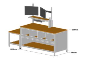 Isometric image of workbench