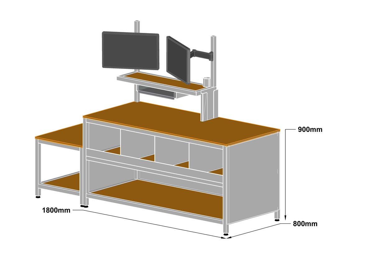 Isometric image of workbench