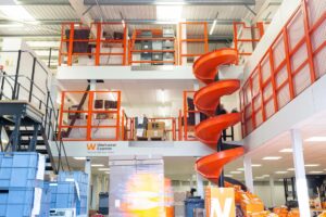 Multi-tier mezzanine floor