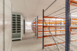 Warehouse Shelving under Mezzanine Floor