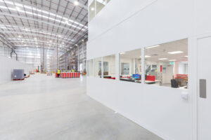 steel partitioned office