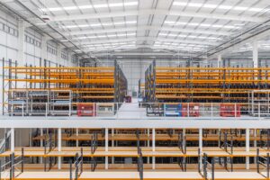 mezzanine with racking