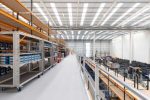 Mezzanine floor and racking