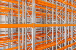 Pallet racking close up
