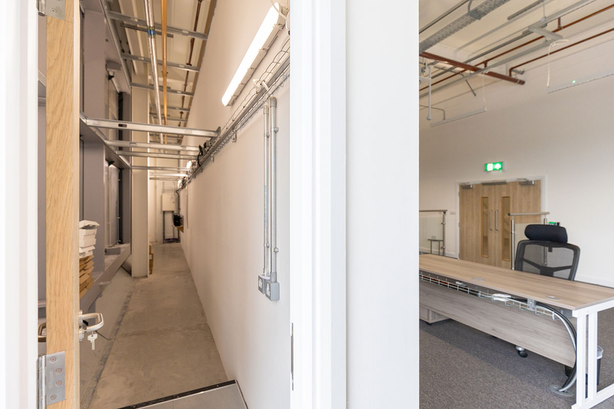 Access wall for services