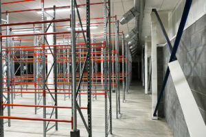 Warehouse clothing racks