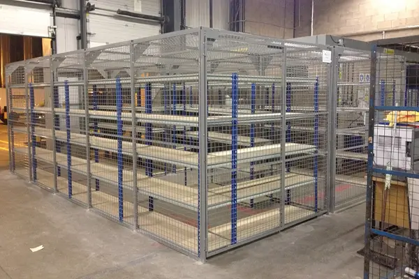 Mesh Cage Programme For Home Delivery Company - Avanta UK Mesh cages in delivery warehouse