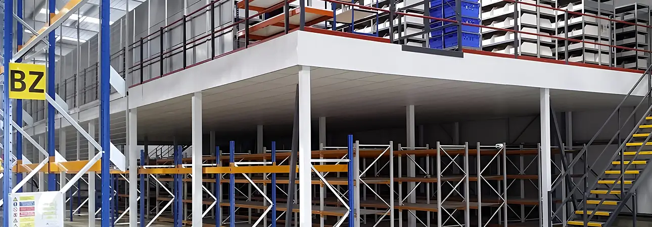 FAQs About Warehouse Security - Avanta UK Warehouse storage mezzanine with shelving below