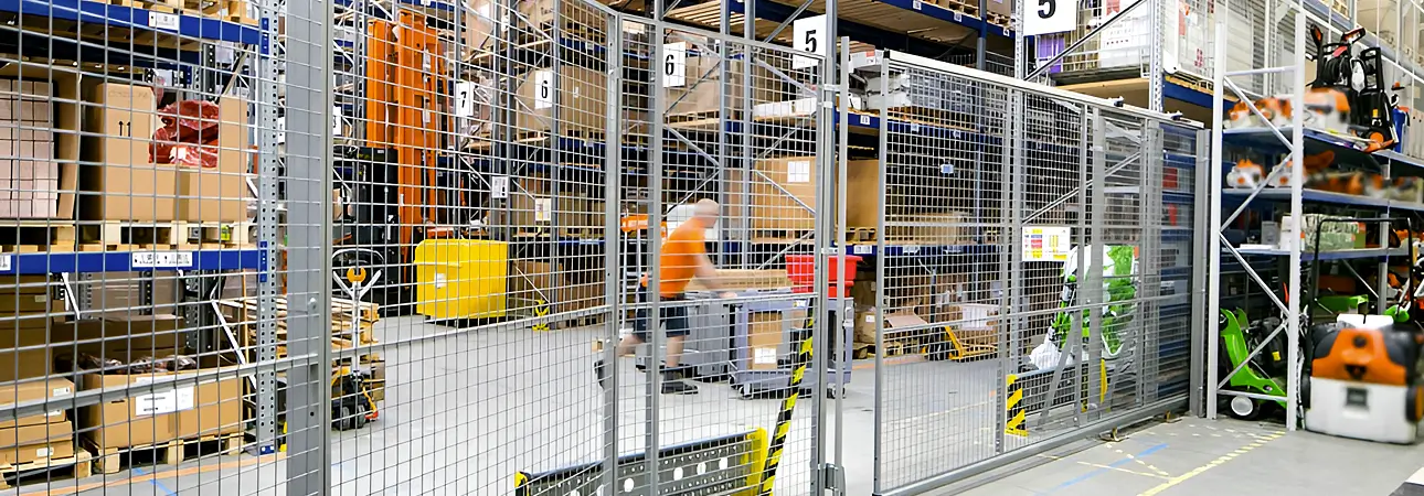 Physical Security - Avanta UK Warehouse security cages