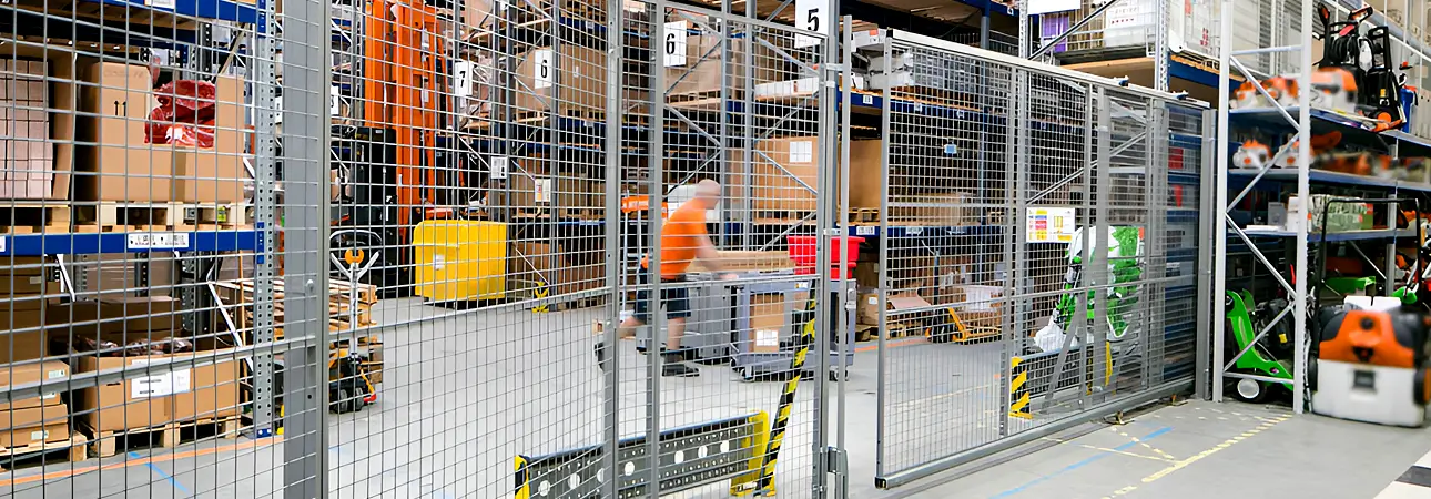 Practical Steps for a Safe Chemical Warehouse Layout - Avanta UK Mesh warehouse security gates