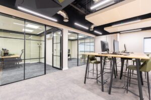 Glazed office partitions