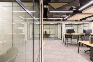 Office glazed partitions